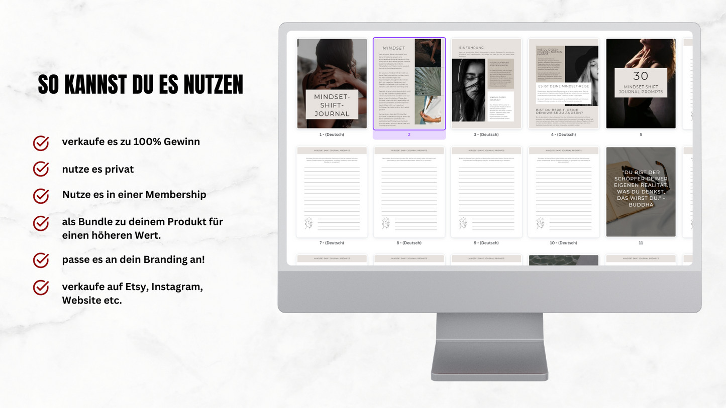 Mindset Shift Journal mit PLR