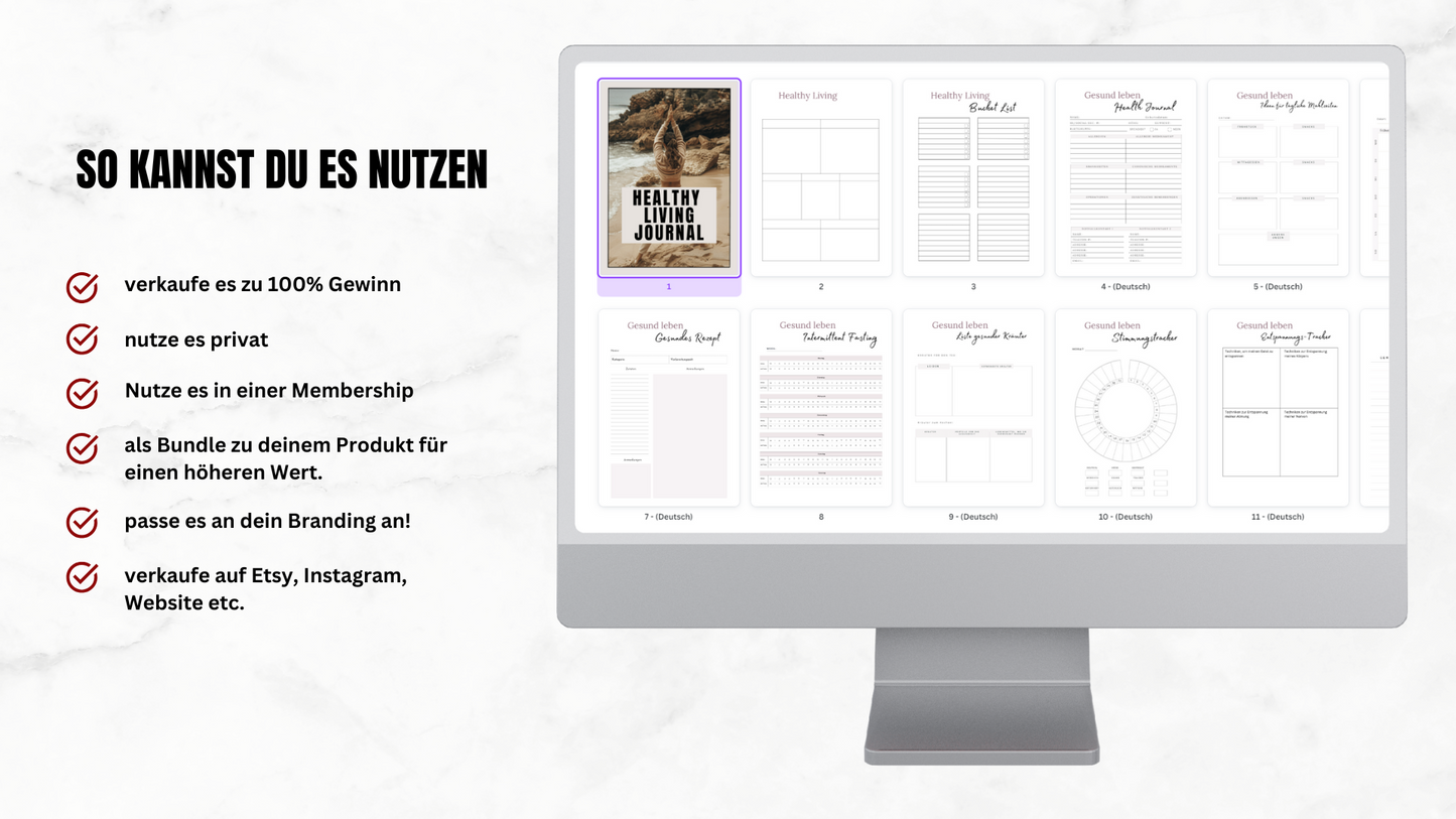 Healthy Living Journal mit PLR