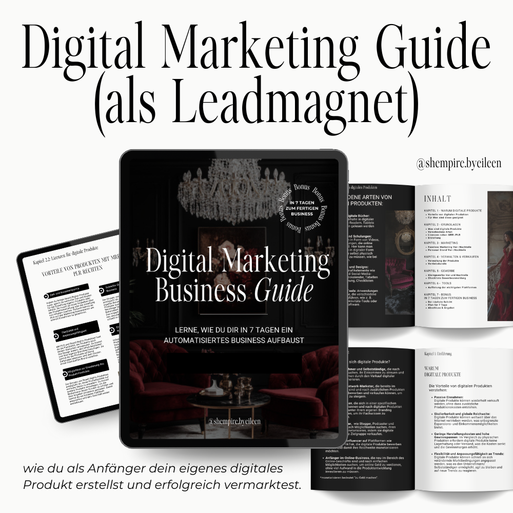 Digital Marketing Guide - (als 0€ Lead Magnet) mit PLR