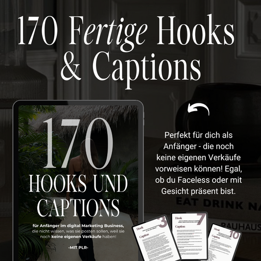 170 fertige Reels mit Hook und Caption mit PLR
