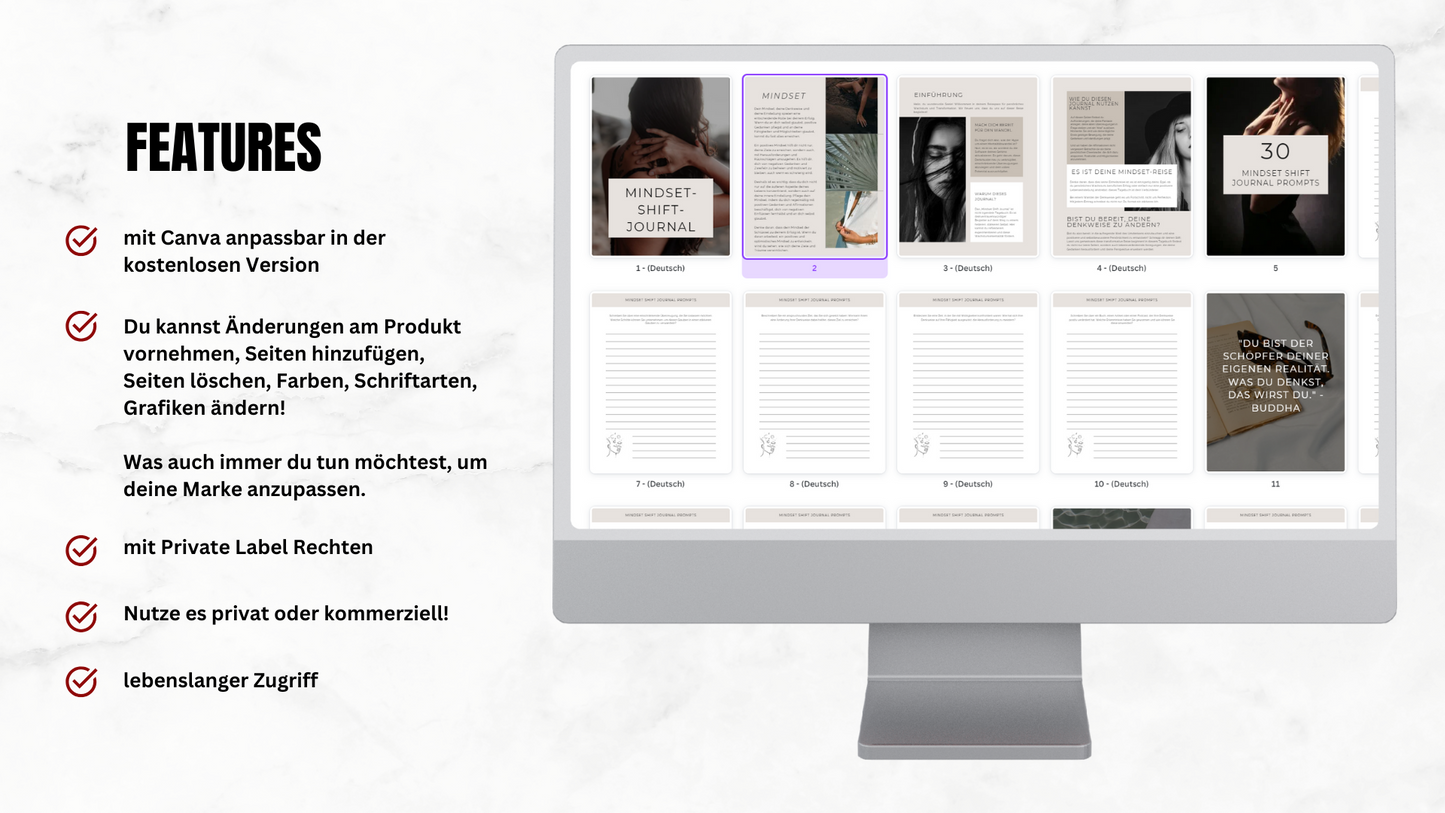 Mindset Shift Journal mit PLR
