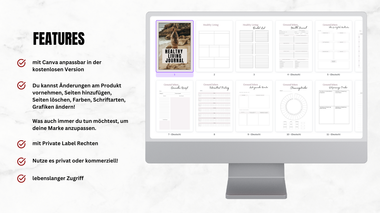 Healthy Living Journal mit PLR