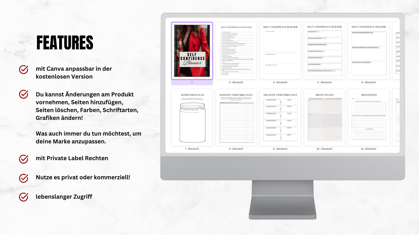 Self Confidence Planner PLR