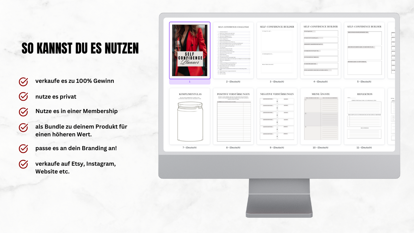 Self Confidence Planner PLR